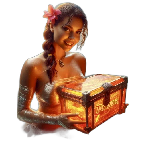 jewelry, fantasy art, concept art, photorealistic, pixel art, fire, woman, wavy transparent PNG cut-out