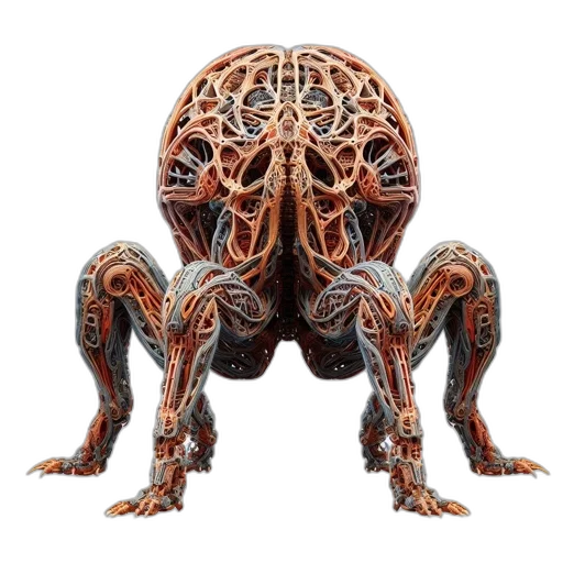 creature, animal, mask, robot, 3d render, concept art, photorealistic, fantasy art transparent PNG cut-out
