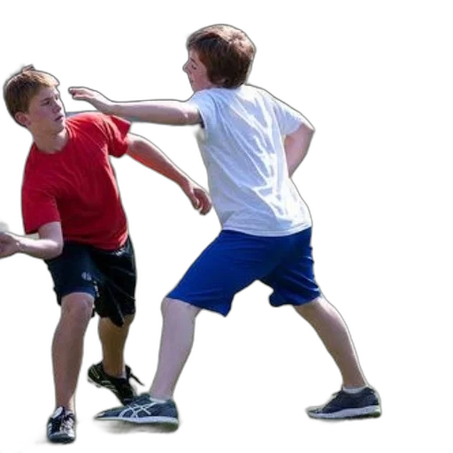weapon, 3d render, two, boys, play, game, frisbee, sunny transparent PNG cut-out