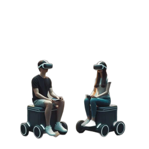 robot, furniture, car, shoes, 3d render, concept art, vaporwave, cyberpunk transparent PNG cut-out