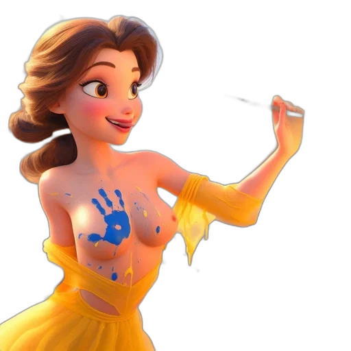 dress, jewelry, 3d render, concept art, cartoon, photorealistic, animated, princess transparent PNG cut-out