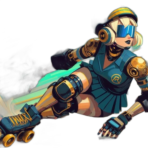 robot, weapon, staff, concept art, fantasy art, cyberpunk, pixel art, golden transparent PNG cut-out