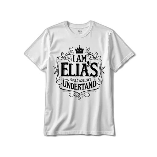 white, t-shirt, graphic, design, featuring, phrase, elia, thing transparent PNG cut-out