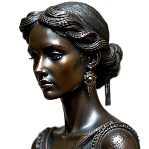 jewelry, face, crown, staff, 3d render, photorealistic, fantasy art, concept art transparent PNG cut-out