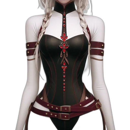 staff, robot, dress, concept art, fantasy art, 3d render, comic book art, dark transparent PNG cut-out