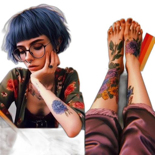 shoes, photorealistic, watercolor, fantasy art, cyberpunk, blue, colorful, dark transparent PNG cut-out