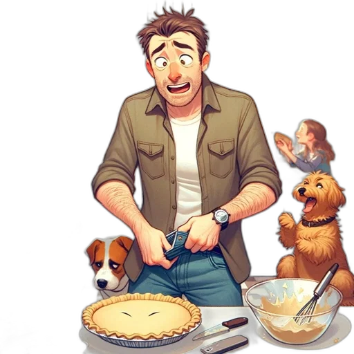 food, concept art, cartoon, pixel art, comic book art, busy, family, kitchen transparent PNG cut-out