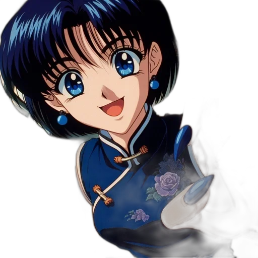 flower, face, dress, jewelry, anime, photorealistic, cartoon, fantasy art transparent PNG cut-out