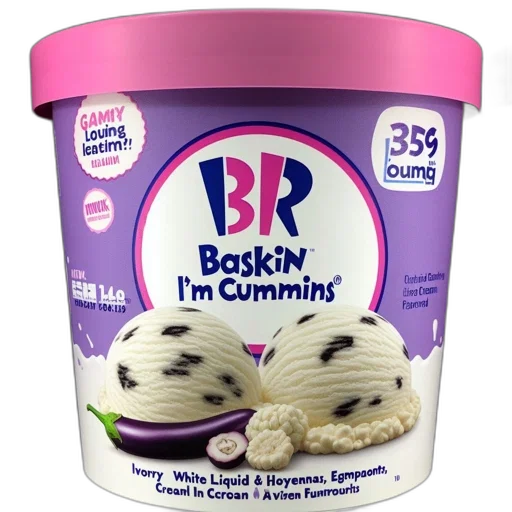 food, fictional, ice, cream, packaging, parodies, baskin-robbins, featuring transparent PNG cut-out