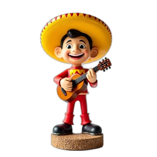 hat, 3d render, photorealistic, cartoon, concept art, colorful, figurine, smiling transparent PNG cut-out