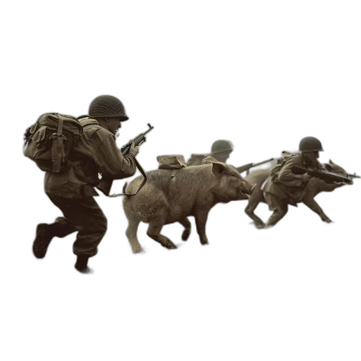 animal, weapon, staff, concept art, 3d render, photorealistic, pixel art, soldier transparent PNG cut-out