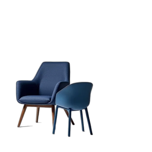 furniture, 3d render, blue, star transparent PNG cut-out