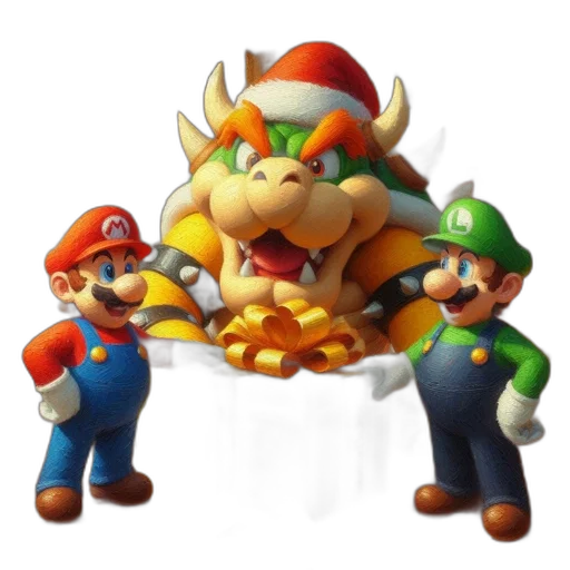 crown, hat, staff, weapon, 3d render, concept art, pixel art, mario transparent PNG cut-out