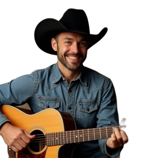 hat, jacket, country, music transparent PNG cut-out