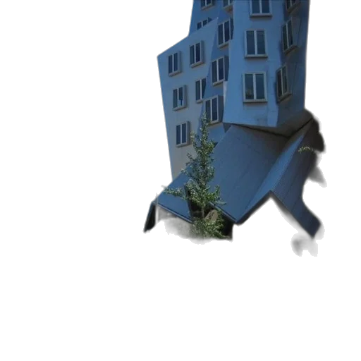 building, robot, umbrella, tree, 3d render, concept art, photorealistic, fantasy art transparent PNG cut-out