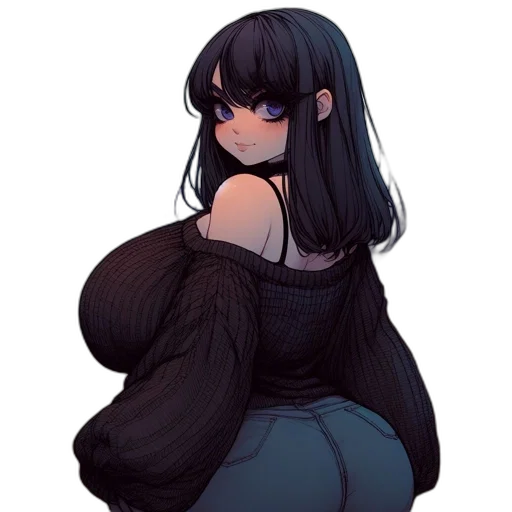 dress, hair, creature, jacket, concept art, anime, pixel art, watercolor transparent PNG cut-out