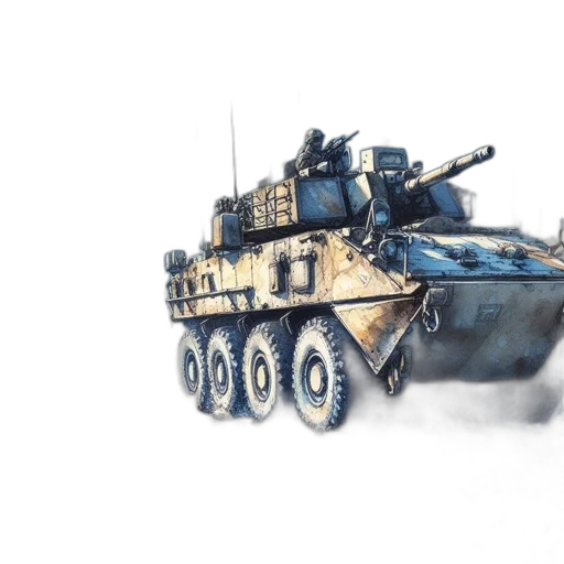weapon, concept art, watercolor, 3d render, photorealistic, apc, carrying, soldiers transparent PNG cut-out