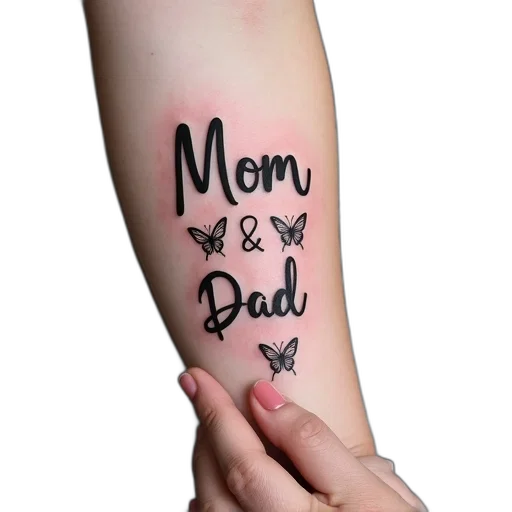 jewelry, photorealistic, close-up, image, person, arm, tattoo, phrase transparent PNG cut-out