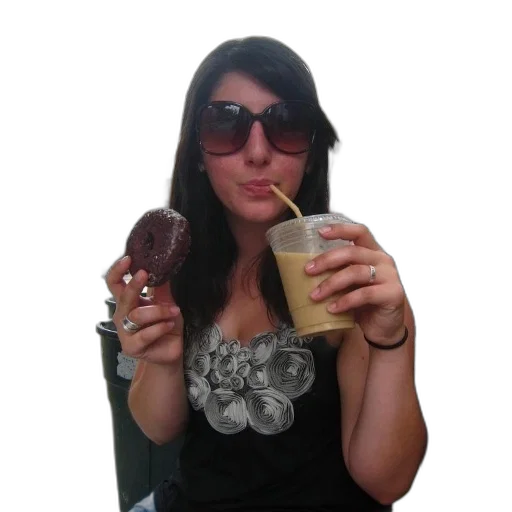 food, staff, woman, sunglasses transparent PNG cut-out