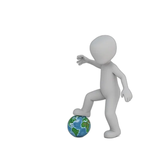staff, 3d render, stylized, white, figure, simple, blocky, appearance transparent PNG cut-out