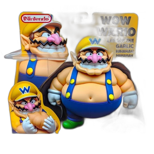 weapon, 3d render, concept art, package, art, features, wario, overweight transparent PNG cut-out