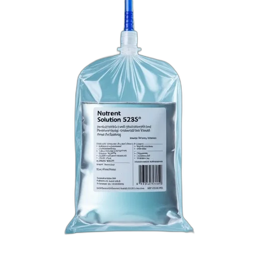 bottle, blue, clear, plastic, bag, filled, liquid, possibly transparent PNG cut-out