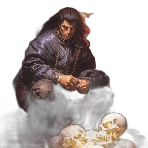 concept art, photorealistic, fantasy art, oil painting, fog, fire, man, amidst transparent PNG cut-out