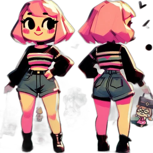 jacket, dress, mask, creature, concept art, cartoon, vaporwave, watercolor transparent PNG cut-out