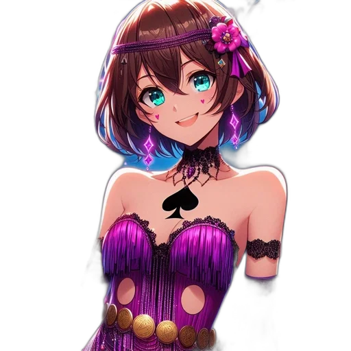 dress, flower, crown, jewelry, anime, pixel art, cartoon, fantasy art transparent PNG cut-out