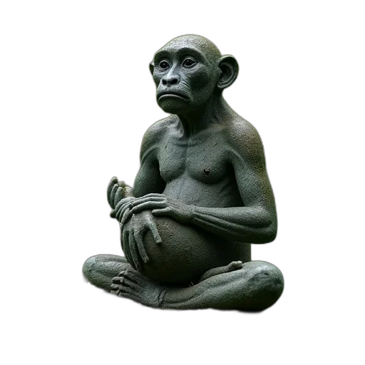 staff, mask, jewelry, creature, 3d render, photorealistic, concept art, statue transparent PNG cut-out
