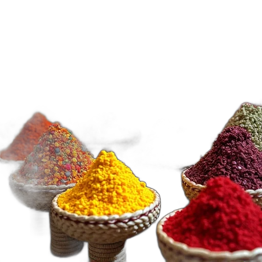 food, jewelry, 3d render, photorealistic, colorful, red, flowers, spices transparent PNG cut-out
