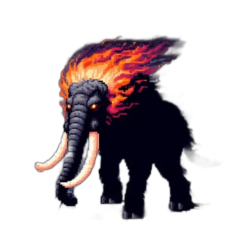 creature, animal, dragon, staff, pixel art, concept art, fantasy art, 3d render transparent PNG cut-out