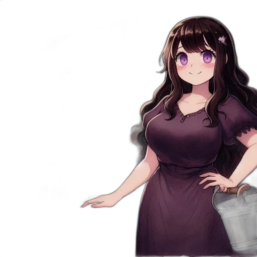 dress, creature, staff, face, anime, pixel art, concept art, cartoon transparent PNG cut-out