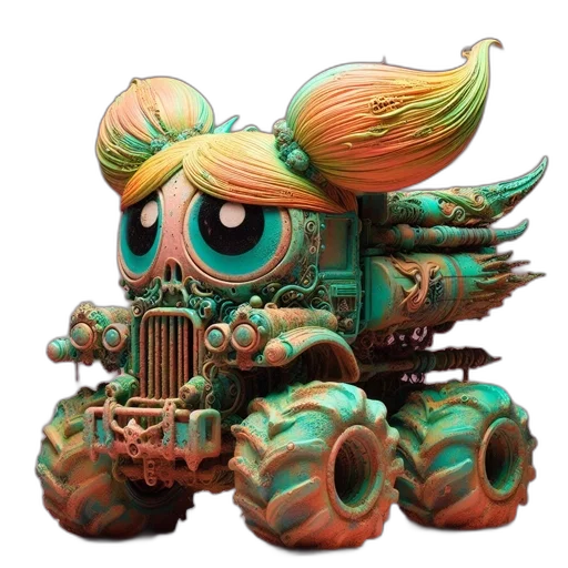 robot, dragon, car, weapon, fantasy art, concept art, 3d render, character transparent PNG cut-out