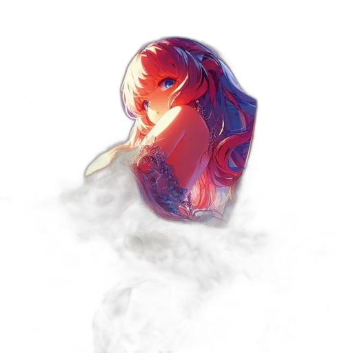 mask, dragon, face, jacket, watercolor, vaporwave, anime, concept art transparent PNG cut-out