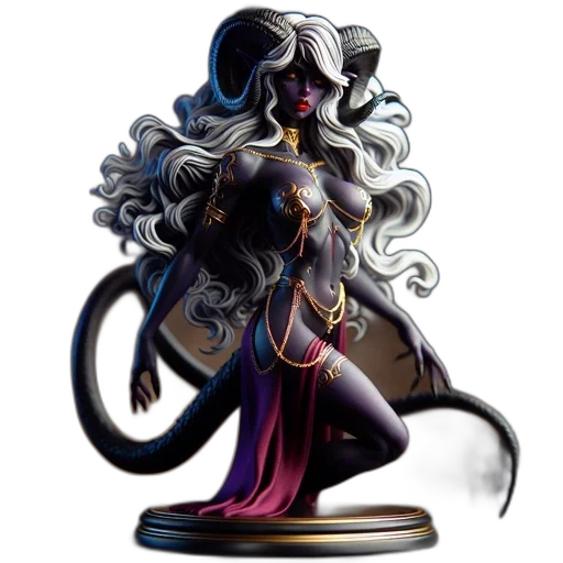 fantasy art, concept art, comic book art, pixel art, dark, elaborate, figurine, features transparent PNG cut-out