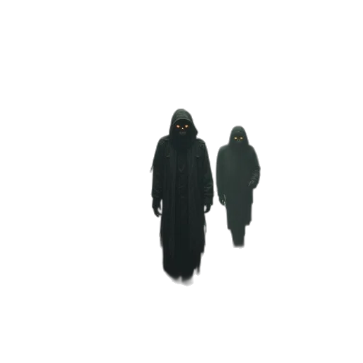 mask, dress, jacket, staff, concept art, pixel art, 3d render, fog transparent PNG cut-out