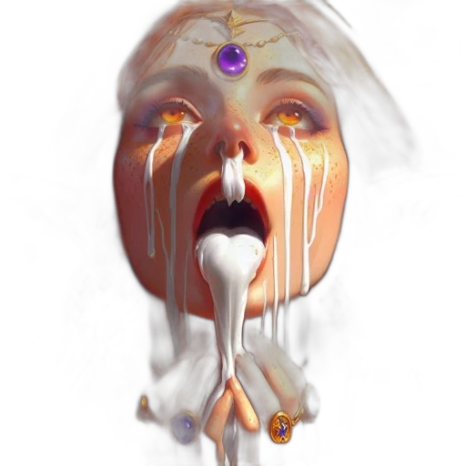 face, mask, creature, crown, concept art, photorealistic, fantasy art, pixel art transparent PNG cut-out