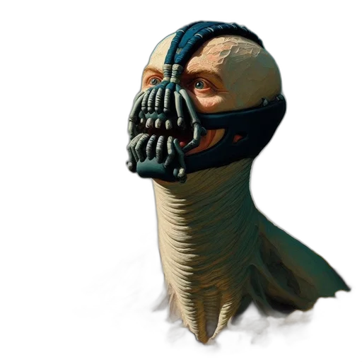 mask, creature, face, hat, concept art, 3d render, photorealistic, fantasy art transparent PNG cut-out