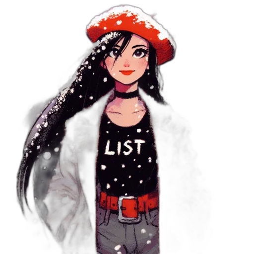 jacket, hat, staff, dress, watercolor, pixel art, cartoon, concept art transparent PNG cut-out