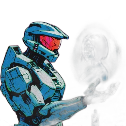 robot, weapon, concept art, pixel art, vaporwave, comic book art, fog, outer space transparent PNG cut-out