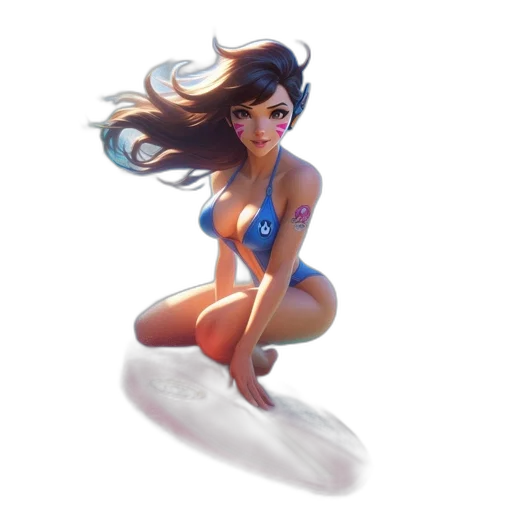 concept art, fantasy art, comic book art, pixel art, underwater, blue, pastel, animated transparent PNG cut-out