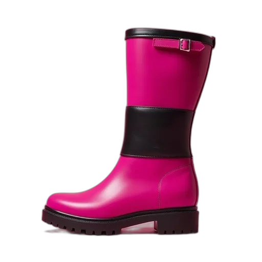 shoes, thermo, bootie, boots, fuchs, black, band, pink transparent PNG cut-out