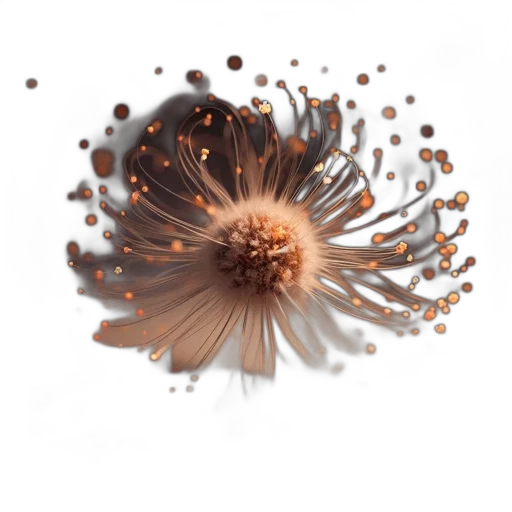 hair, flower, crown, staff, 3d render, concept art, photorealistic, earth tones transparent PNG cut-out
