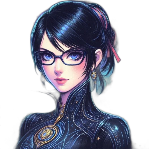 staff, dress, face, jewelry, fantasy art, concept art, anime, cyberpunk transparent PNG cut-out