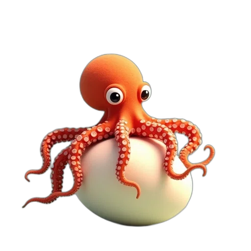 creature, animal, crown, 3d render transparent PNG cut-out