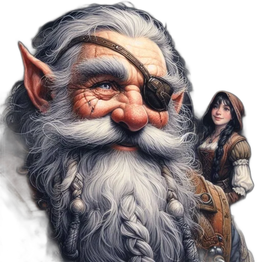 face, dragon, fantasy art, concept art, photorealistic, comic book art, elderly, man transparent PNG cut-out
