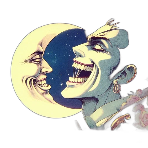 mask, concept art, vaporwave, comic book art, watercolor, outer space, blue, pastel transparent PNG cut-out