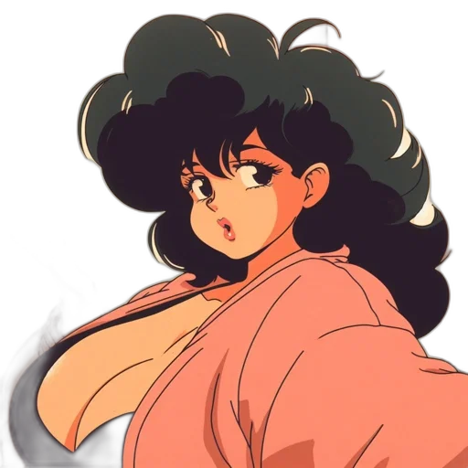 jacket, hair, dress, face, vaporwave, anime, concept art, cartoon transparent PNG cut-out