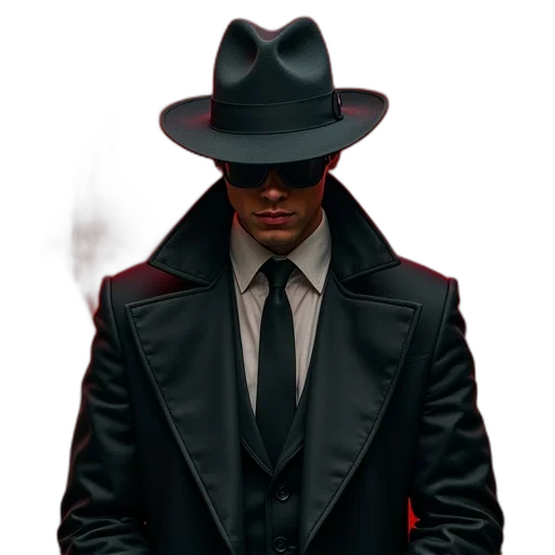 hat, jacket, mask, concept art transparent PNG cut-out